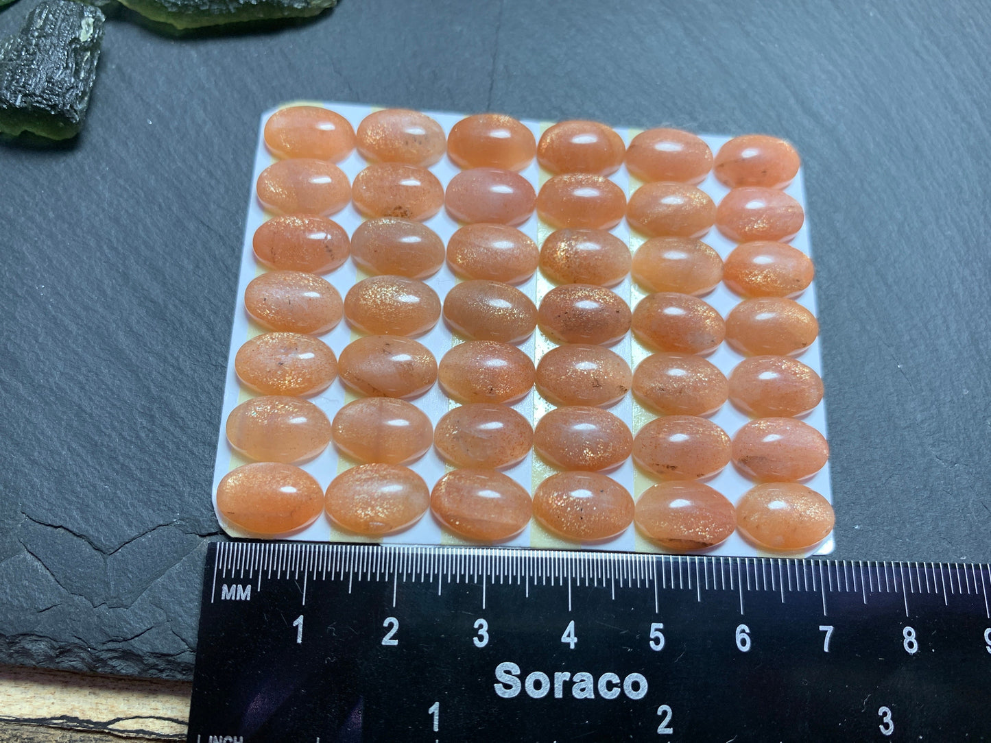 GoldSand Sunstone oval 8x12mm cabochon Calibrated Cabochons