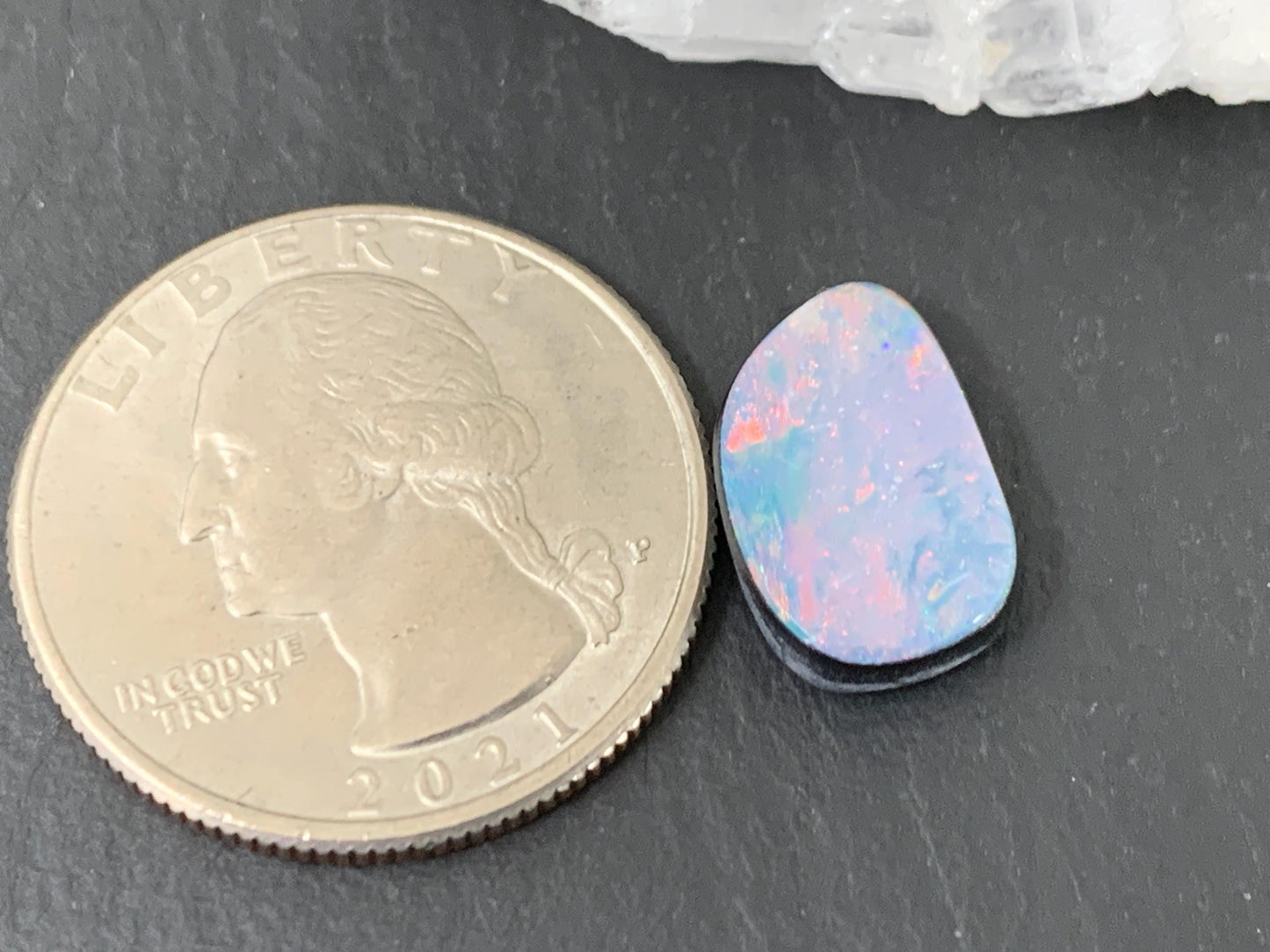 Australian Opal Doublet 10x14.5x4mm Free Form Cabochon Gemstone Jewelry