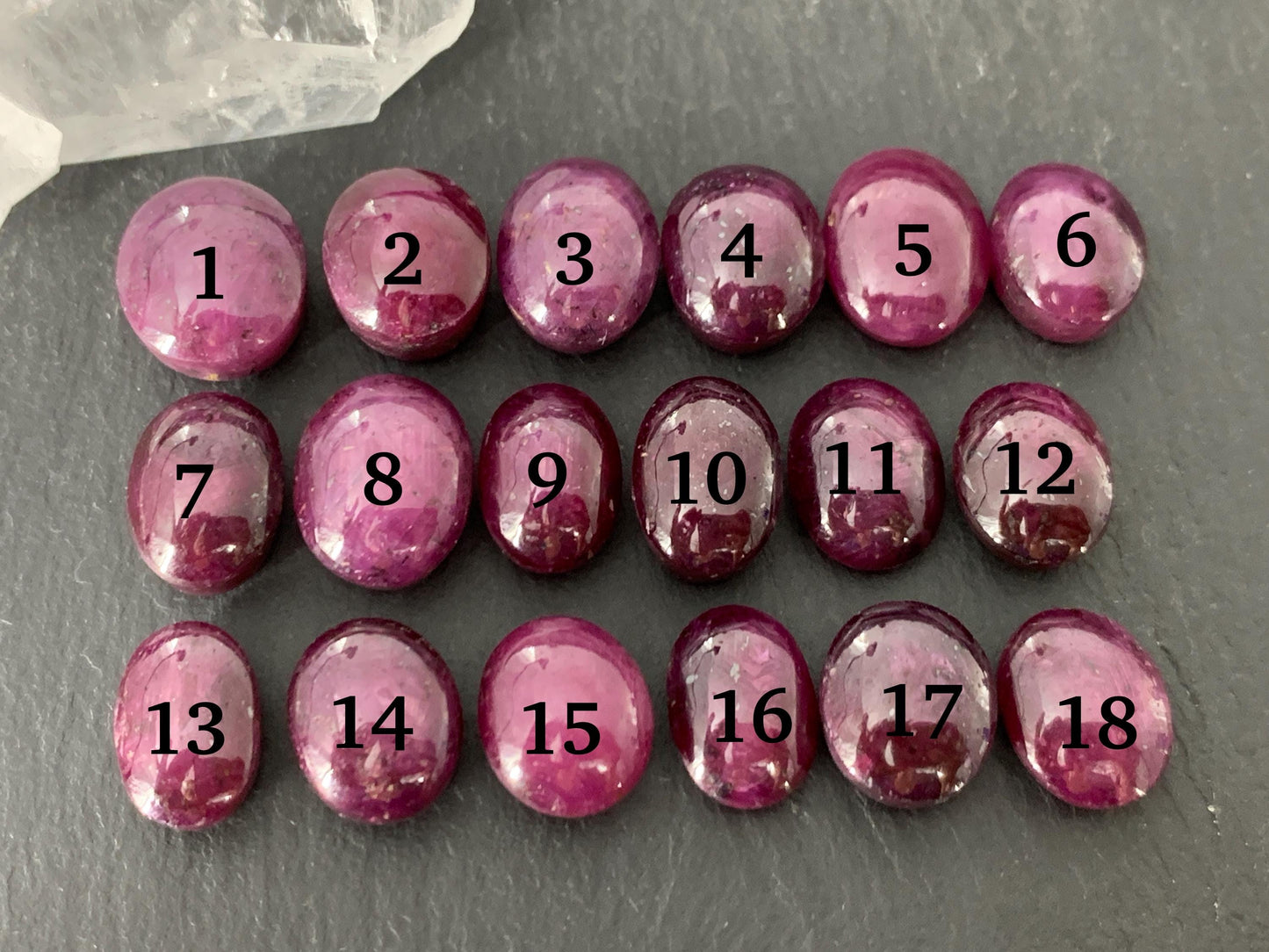Ruby cabochon 12-13mm long