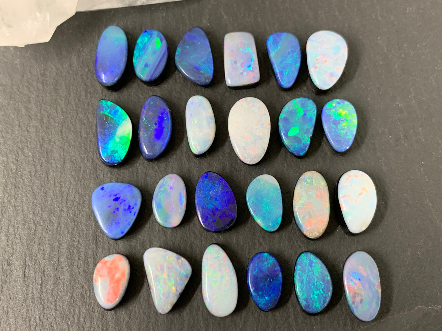 Australian Opal doublet 13-16mm long cabochon