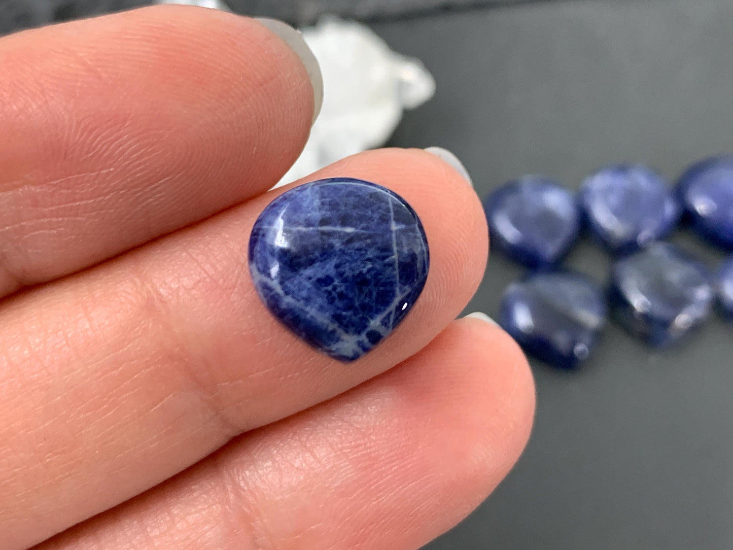 Sodalite pear 12mm cabochon