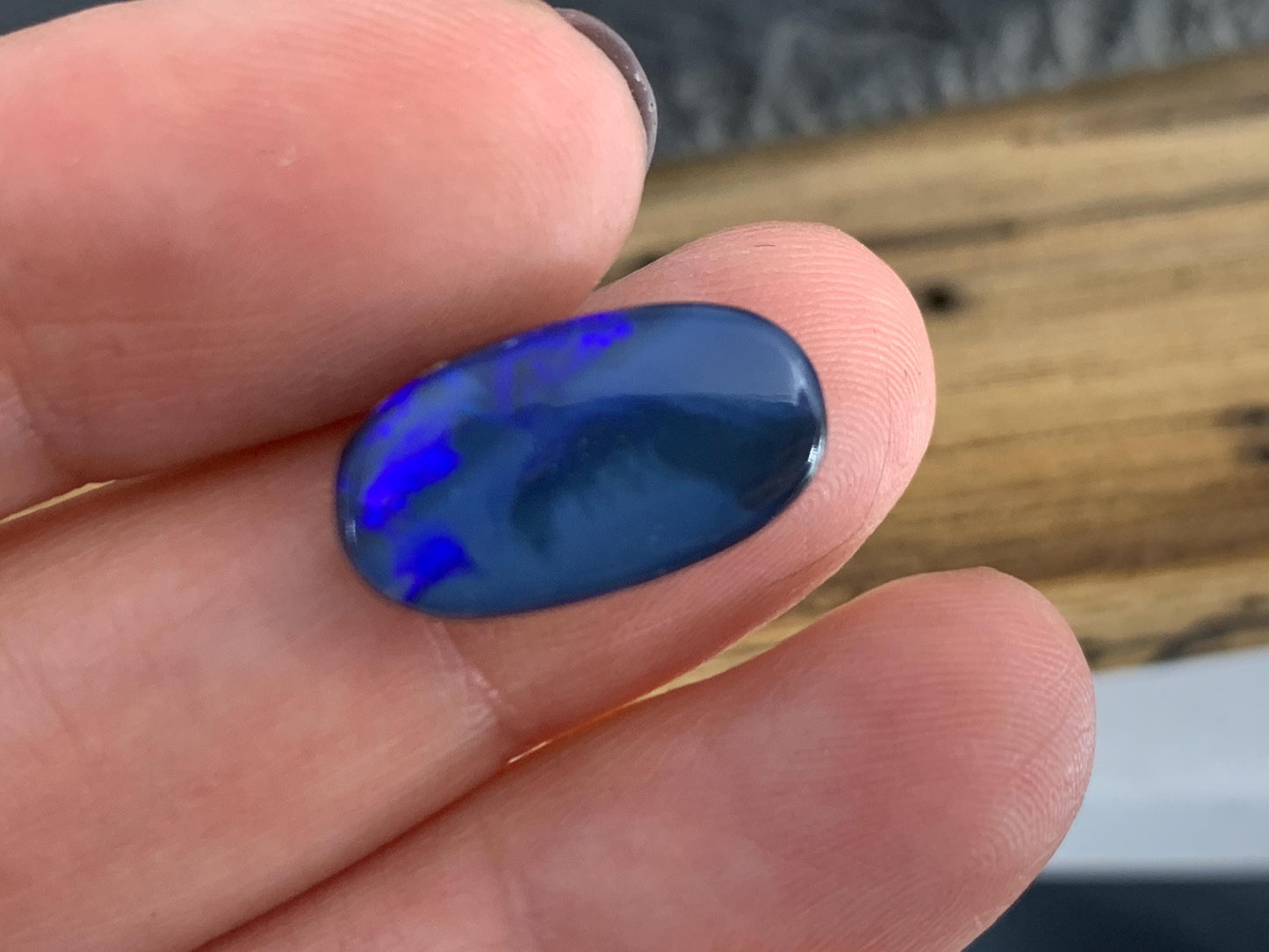 Australian Opal doublet 9x17x5mm cabochon