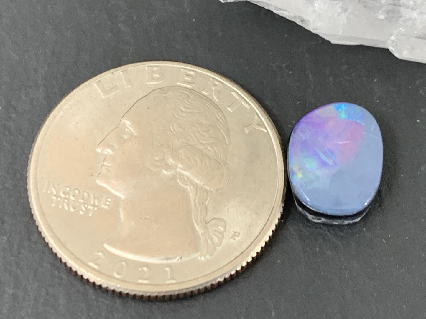 Australian Opal Doublet Cabochon 8x12x4mm - Natural Free Form Gemstone