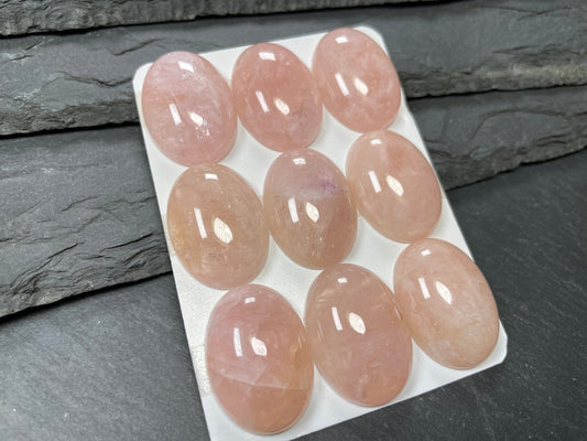 Morganite oval 18x25mm cabochon - Calibrated cabochons