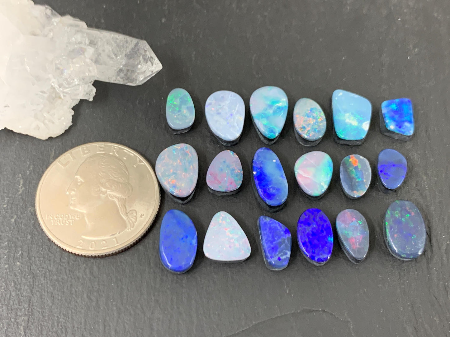 Australian Opal Doublet Free Form Cabochon 8-12mm – Natural Colorful Gemstone