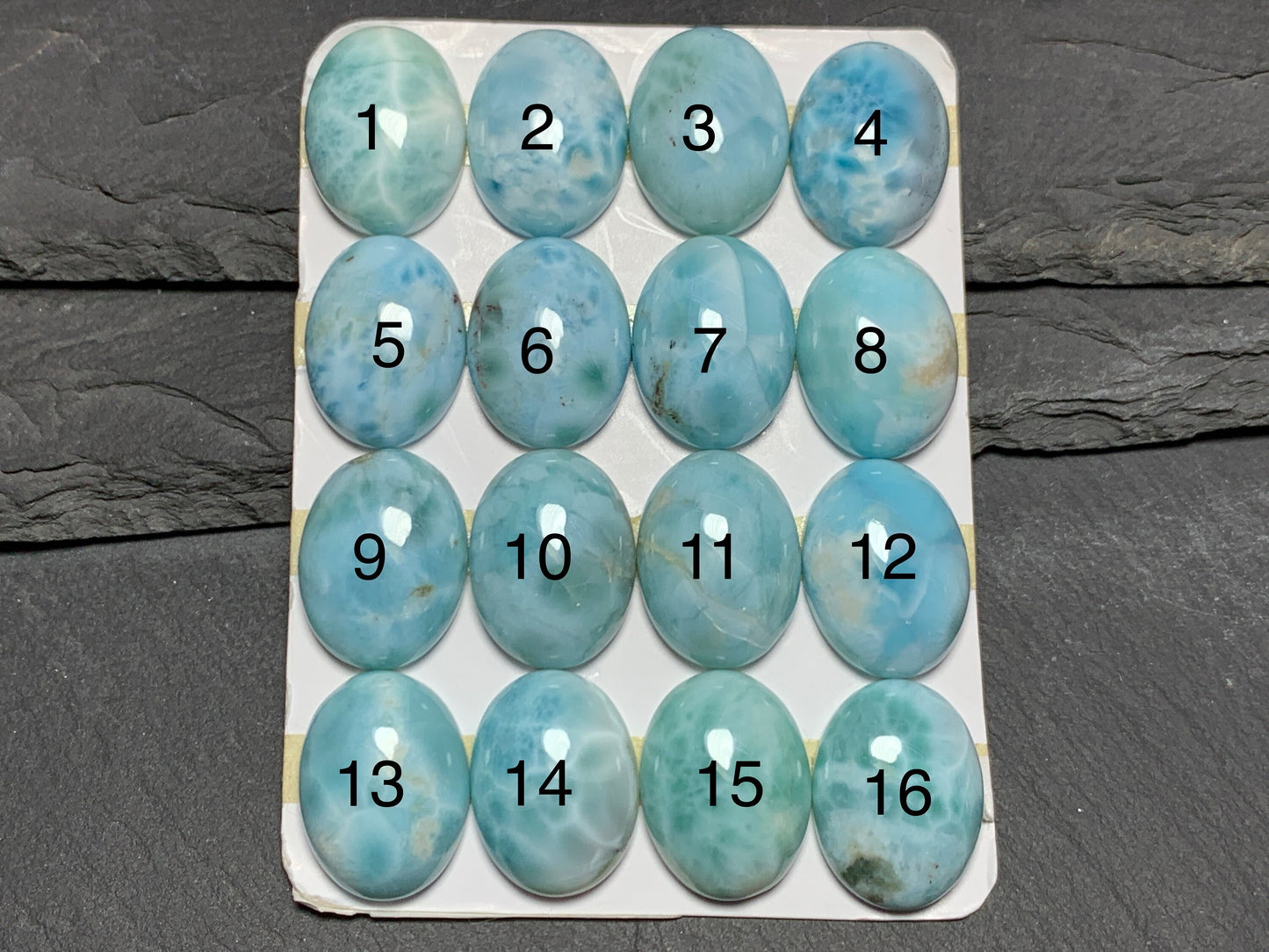 Larimar oval 15x20mm cabochon - Calibrated cabochons