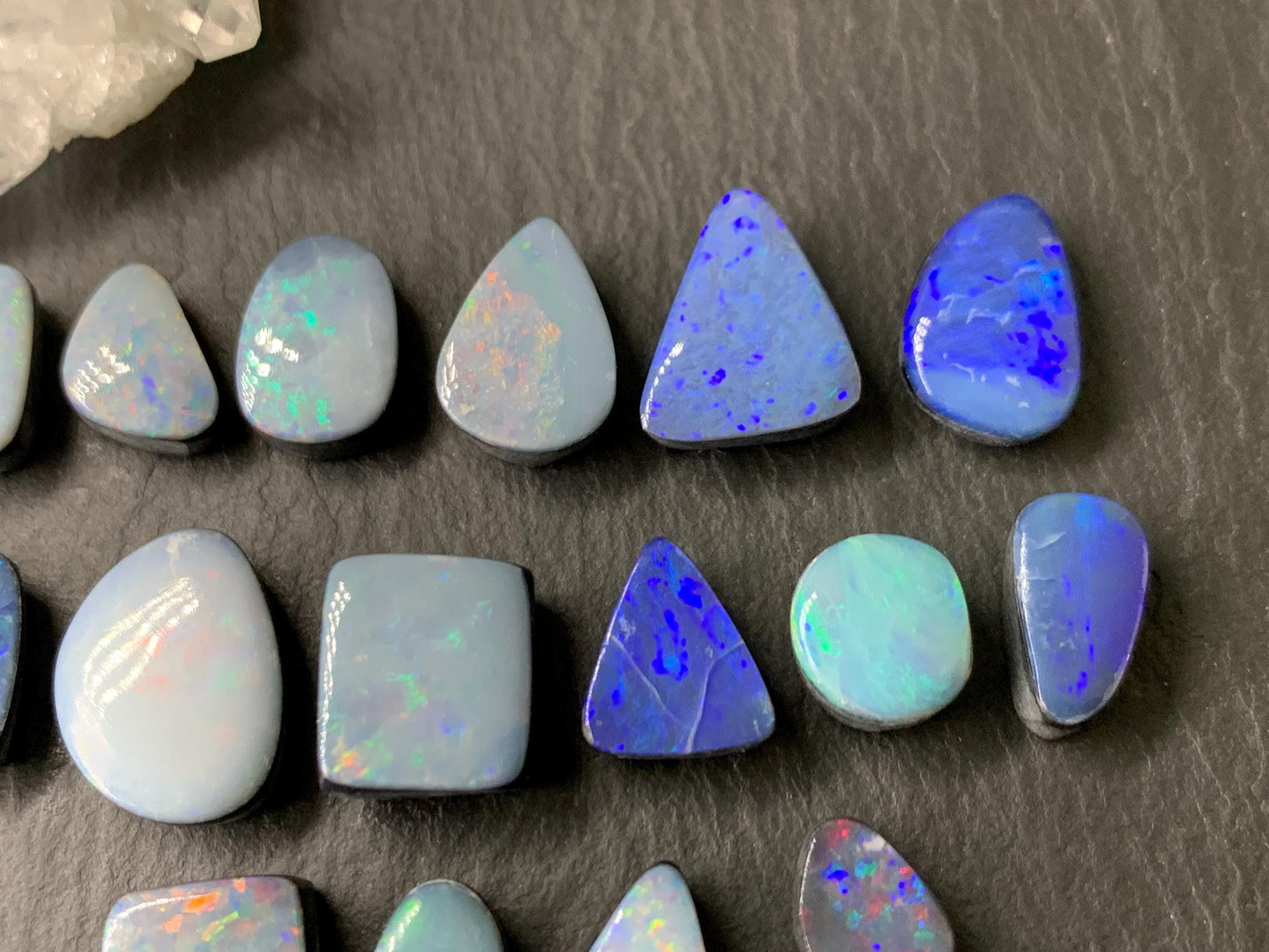 Australian Opal doublet 8-12mm long cabochon