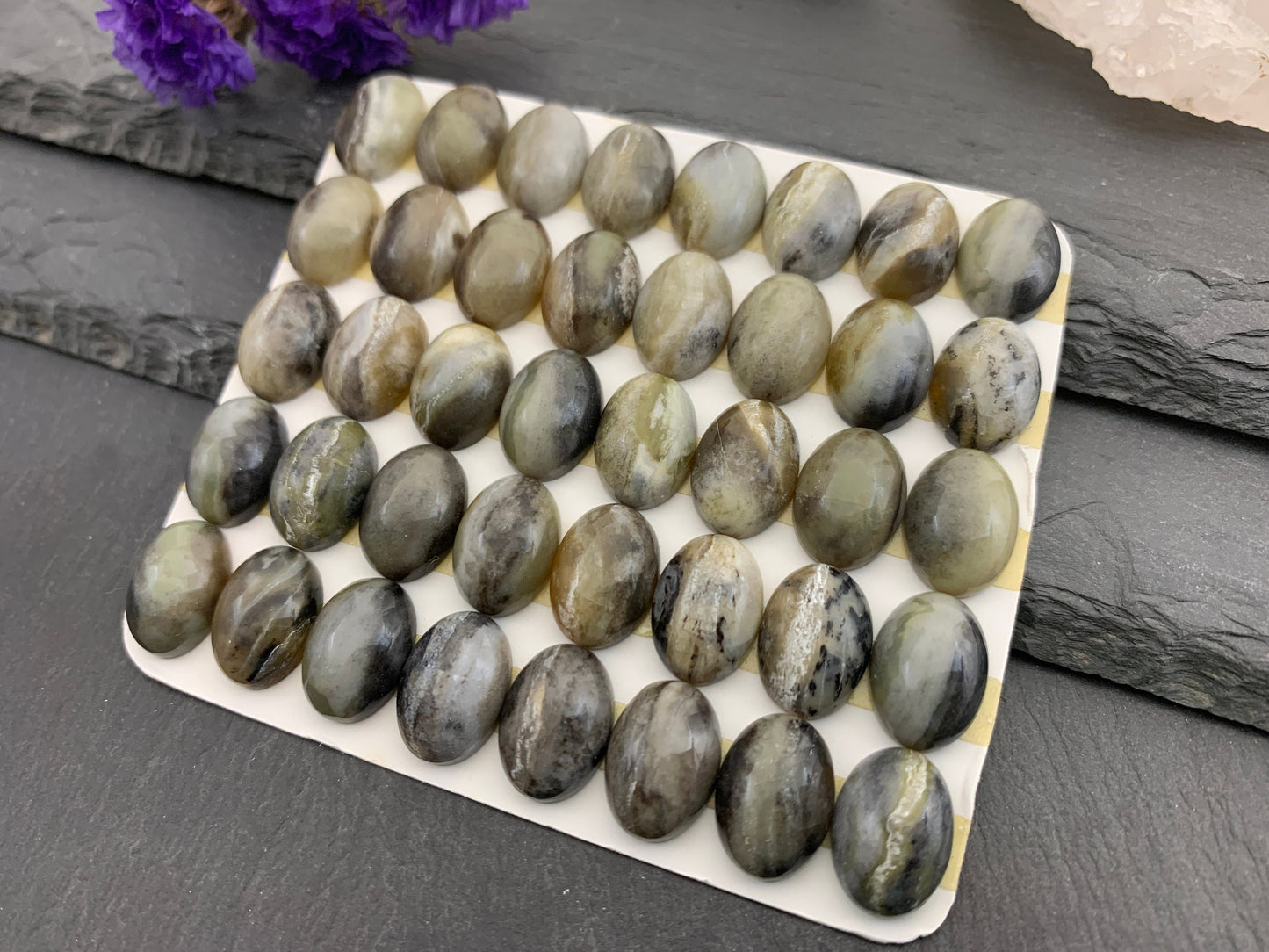 Golden Black Pietersite oval 10x14mm Cabochon - Calibrated cabochons