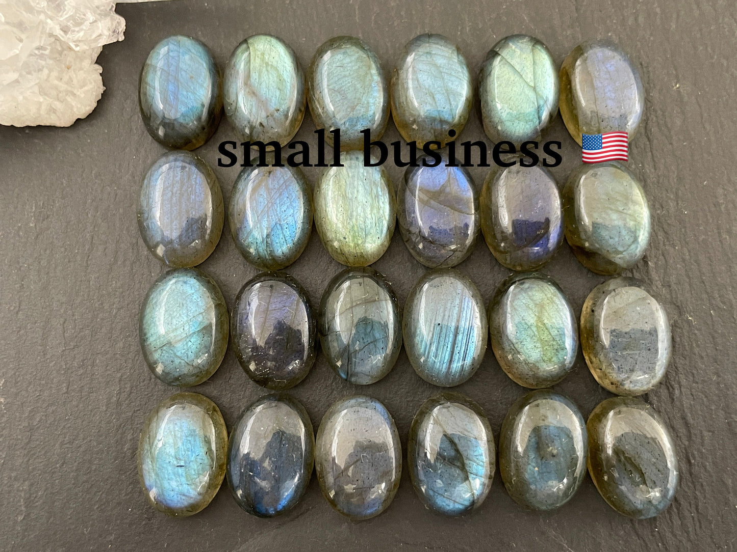 Natural Labradorite Cabochon: Oval Gemstone (10x14mm)