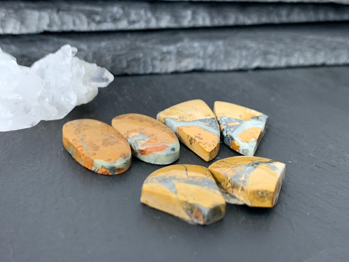Maligano Jasper cabochon pair