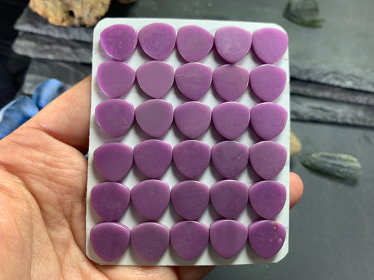 Flat Phosphosiderite curved triangle 12x12mm Cabochon - Calibrated cabochons