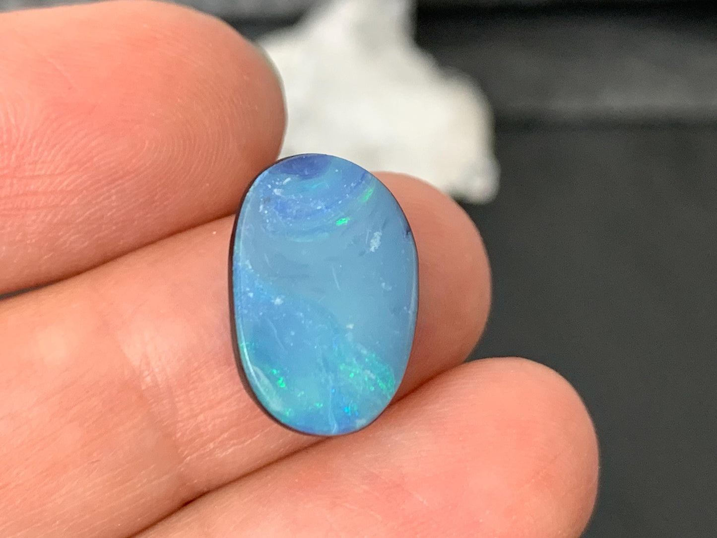 Australian Opal doublet 10.5x15x4.5mm cabochon
