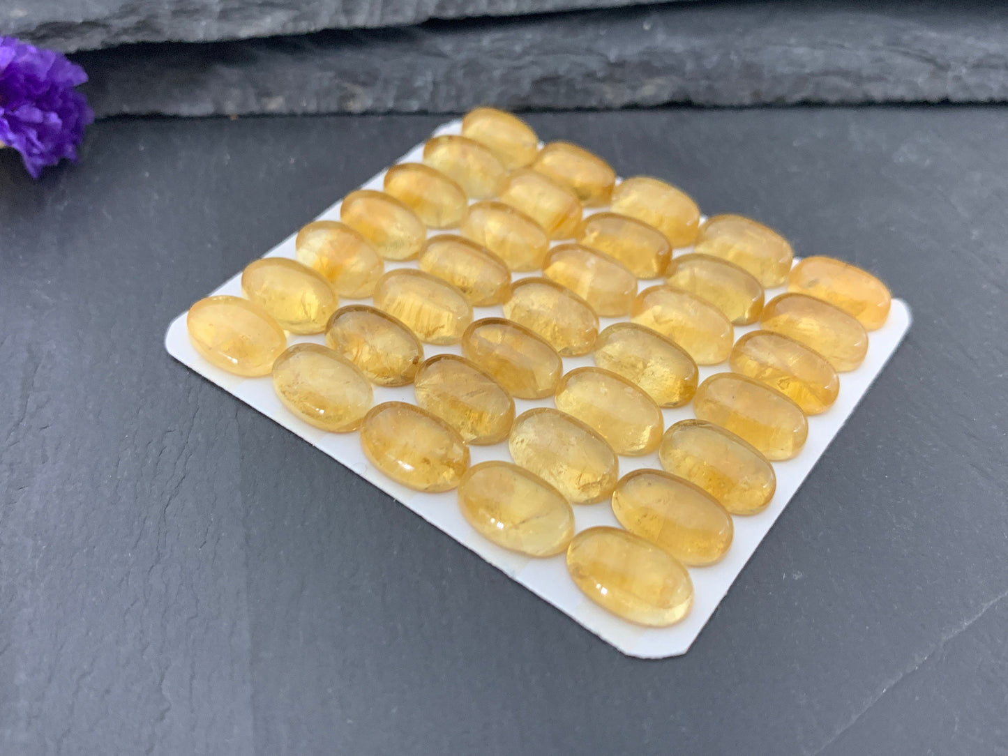 Citrine oval 8x12mm cabochon - Calibrated cabochons
