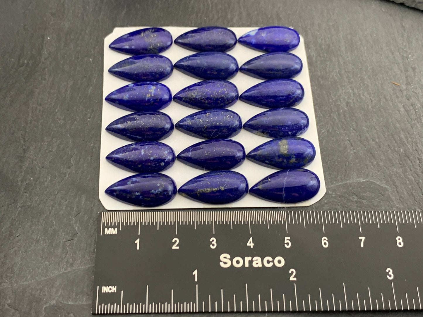 Lapis Lazuli pear 10x20mm cabochon - Calibrated cabochons