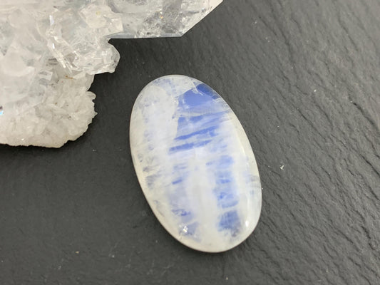 Rainbow Moonstone 24x15x7mm cabochon