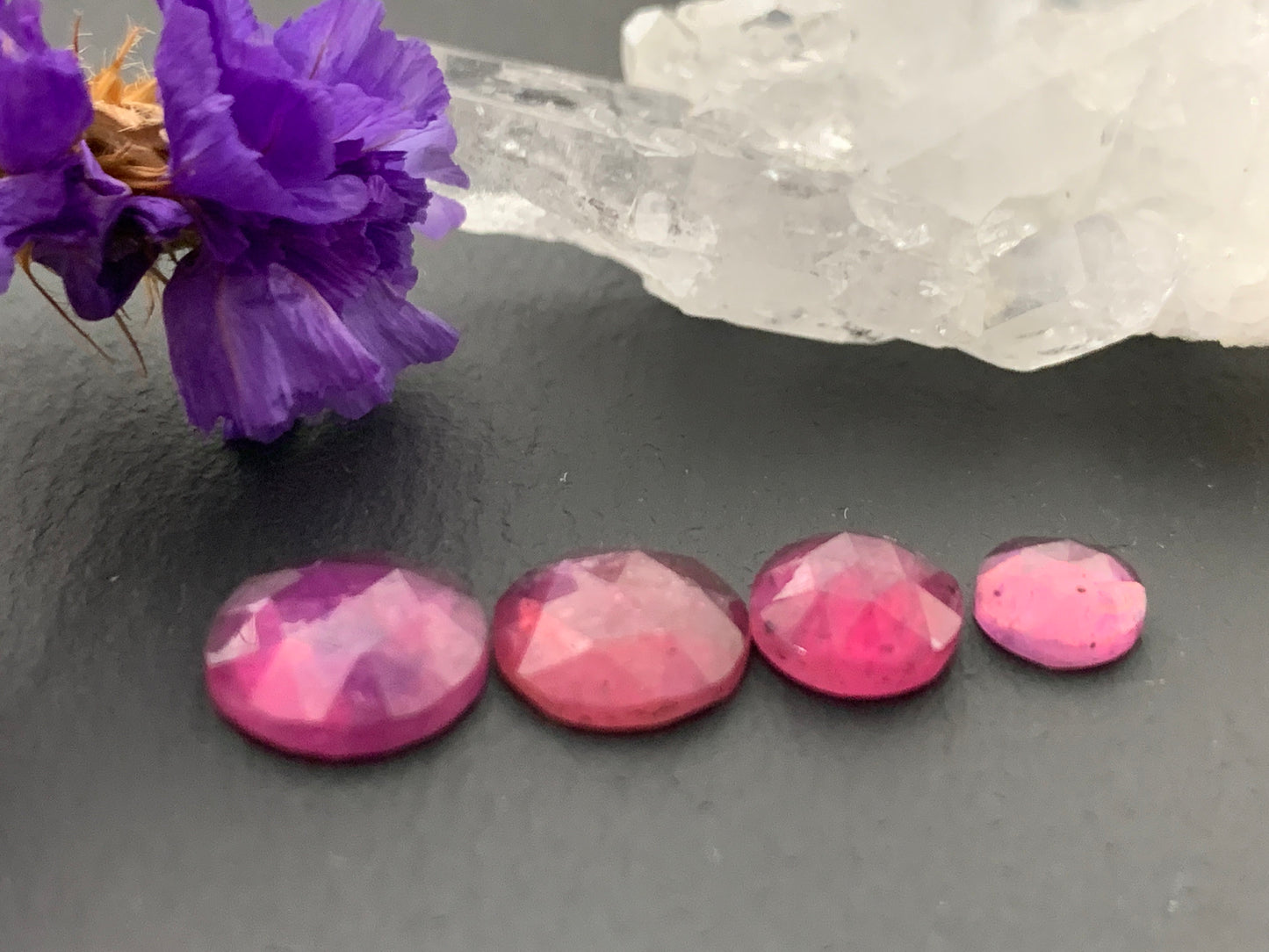 Faceted pink Sapphire round 5mm to 11mm cabochon