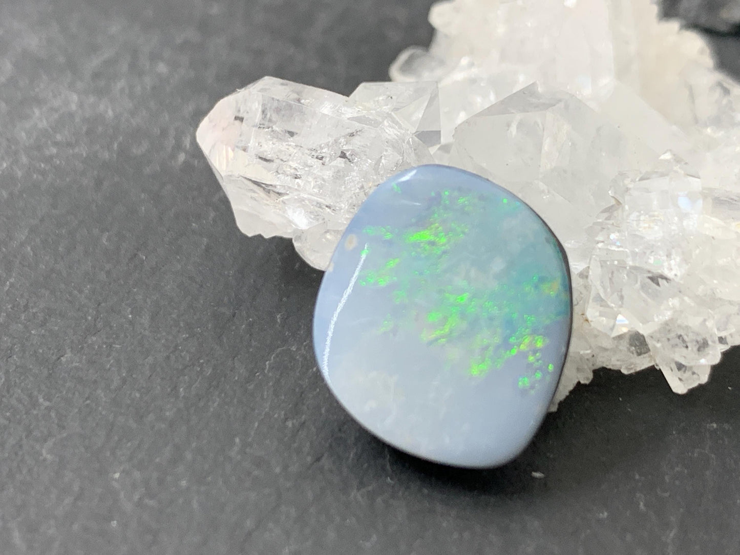 Australian Opal doublet 12x13x4.5mm cabochon