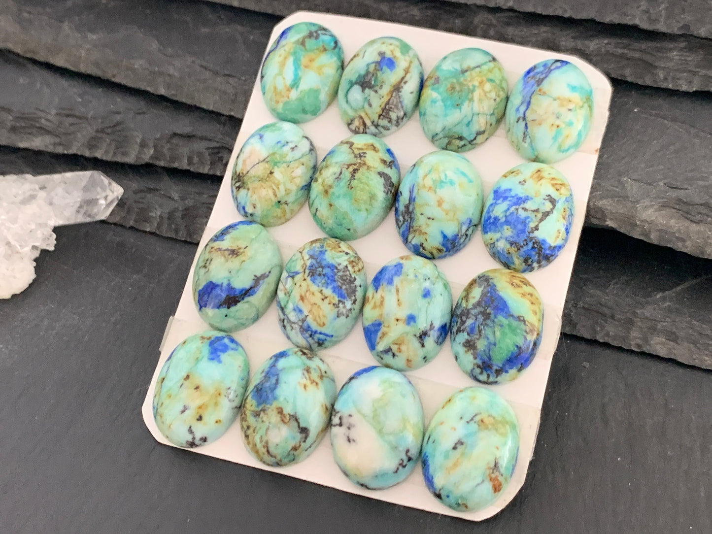Azurite oval 15x20mm cabochon- Calibrated cabochons