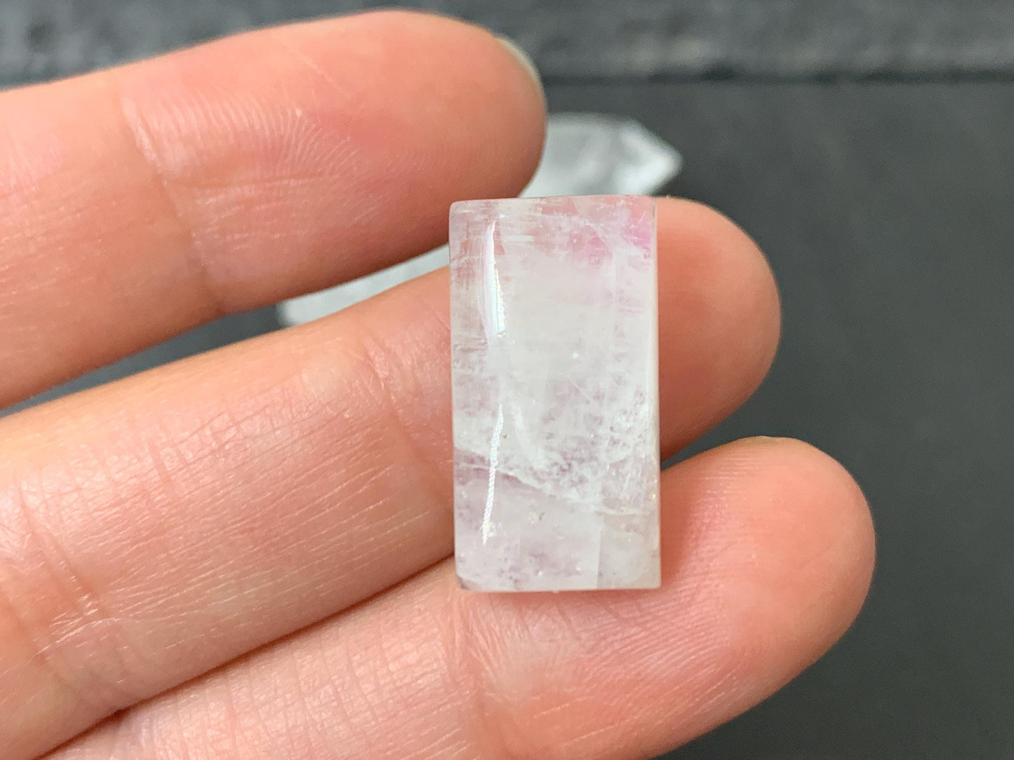 Rainbow Moonstone 21x11x6mm cabochon