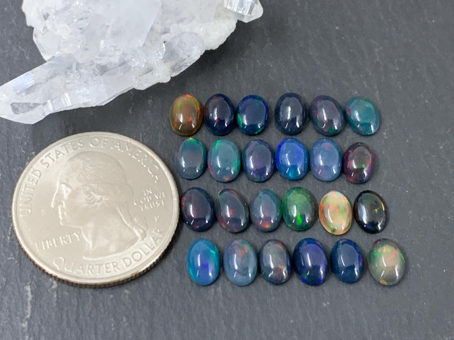 Black Ethiopian Opal 5x7mm Cabochon