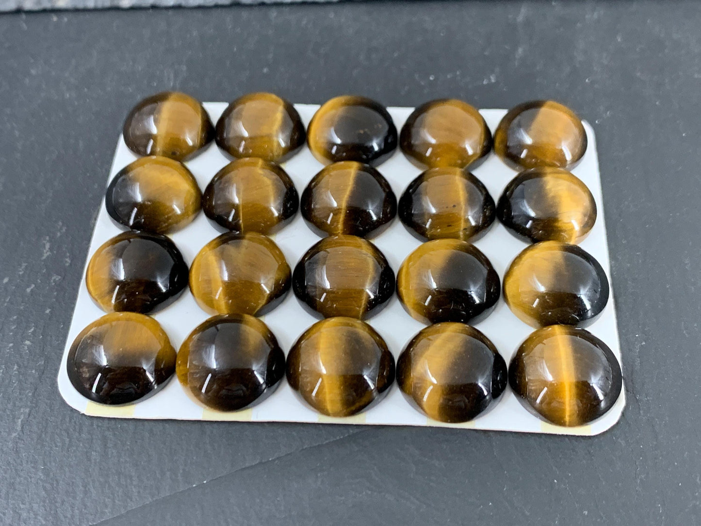 Tiger Eye Cabochon 14mm Round - Natural Calibrated Gemstone Stone