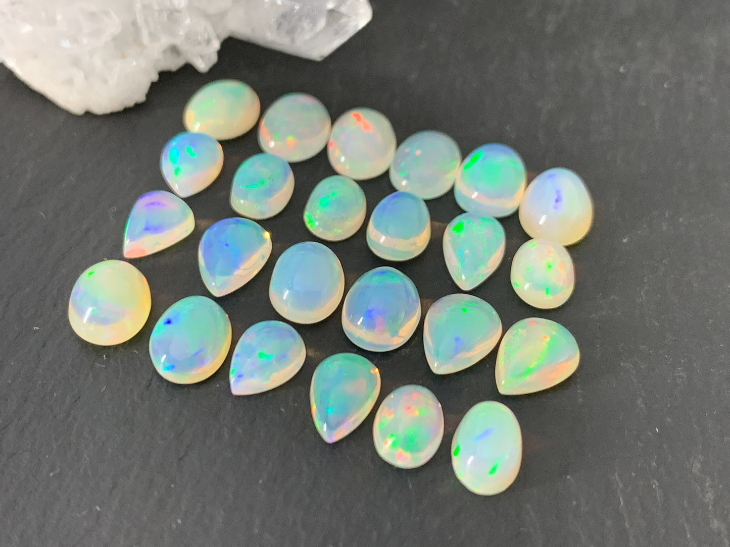 Ethiopian Opal 7-8mm long cabochon-