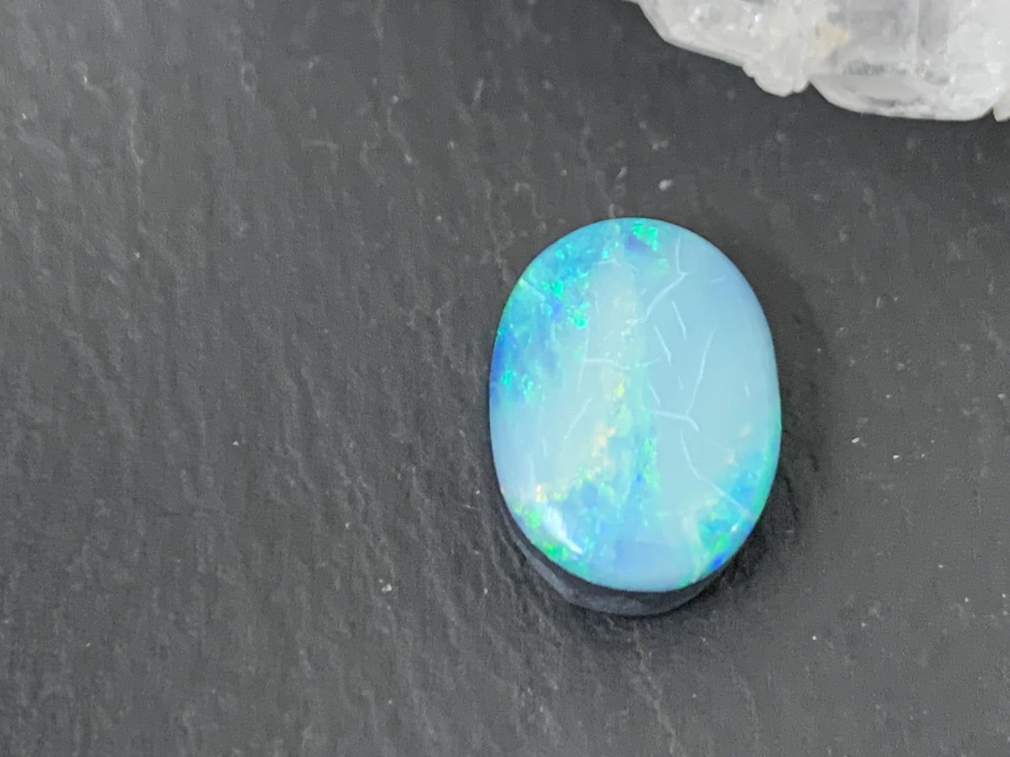 Australian Opal Doublet 9x12x4.5mm Cabochon Free Form Gemstone Oval