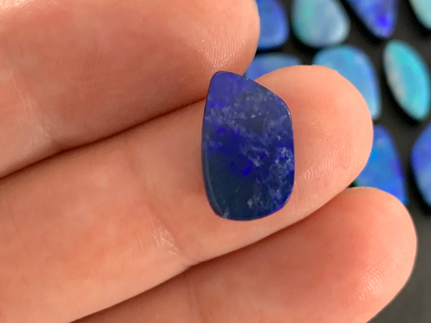 Australian Opal doublet 12-15mm long cabochon