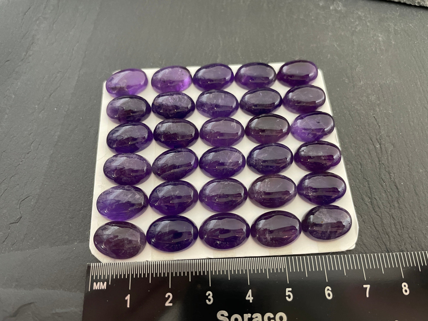 Amethyst oval 10x14mm cabochon - Calibrated cabochons