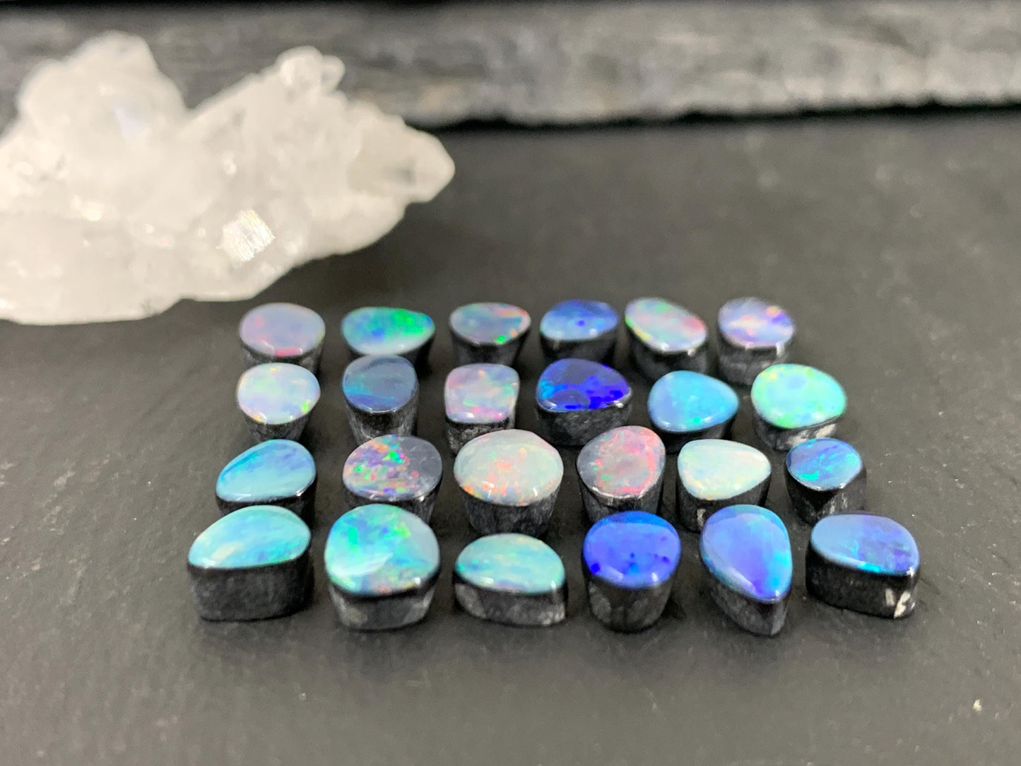 Australian Opal Doublet - Natural Opal Cabochon Free Form Stone 5-8mm
