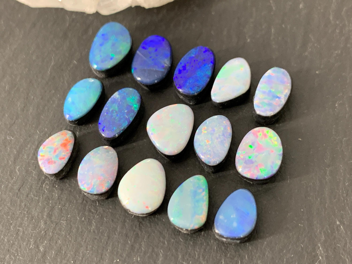 Australian Opal doublet 8-10mm long cabochon