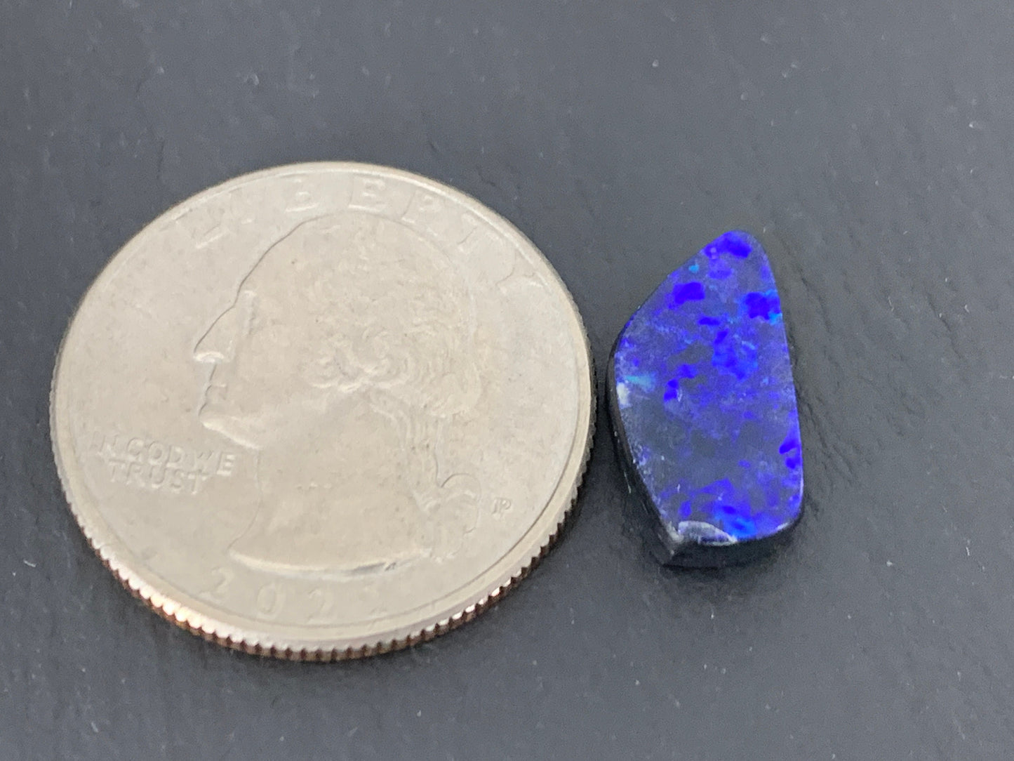 Australian Opal doublet 8x16x3mm cabochon