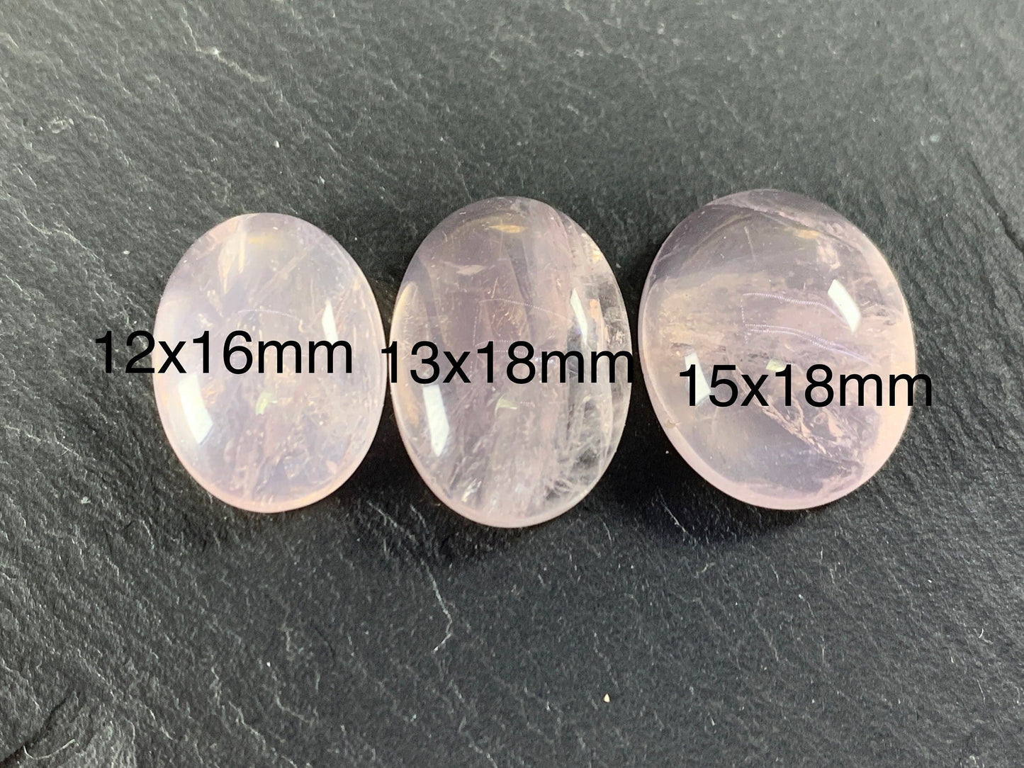 Rose Quartz oval cabochon - Calibrated cabochons