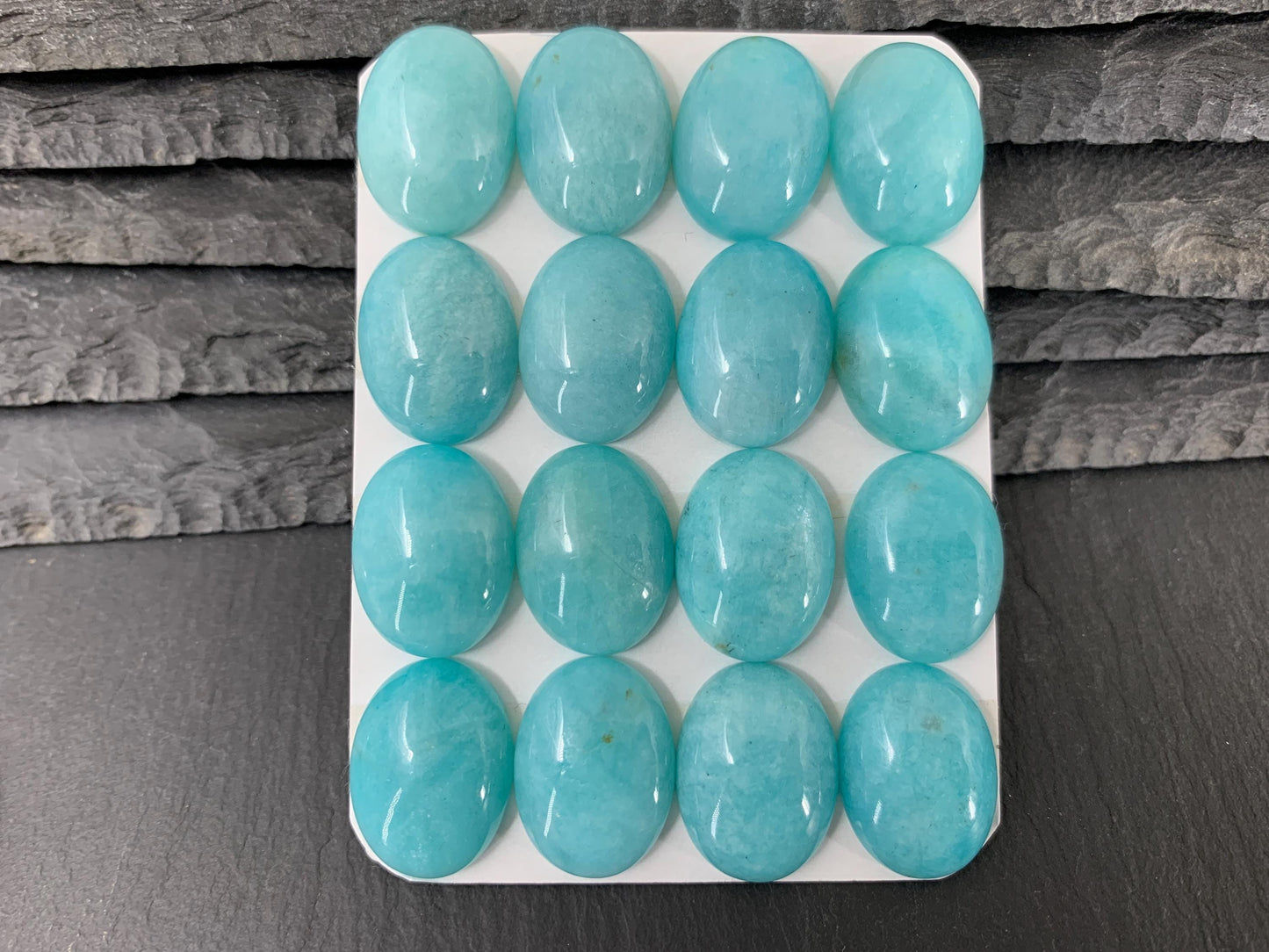 Amazonite oval 15x20mm cabochon - Calibrated cabochons