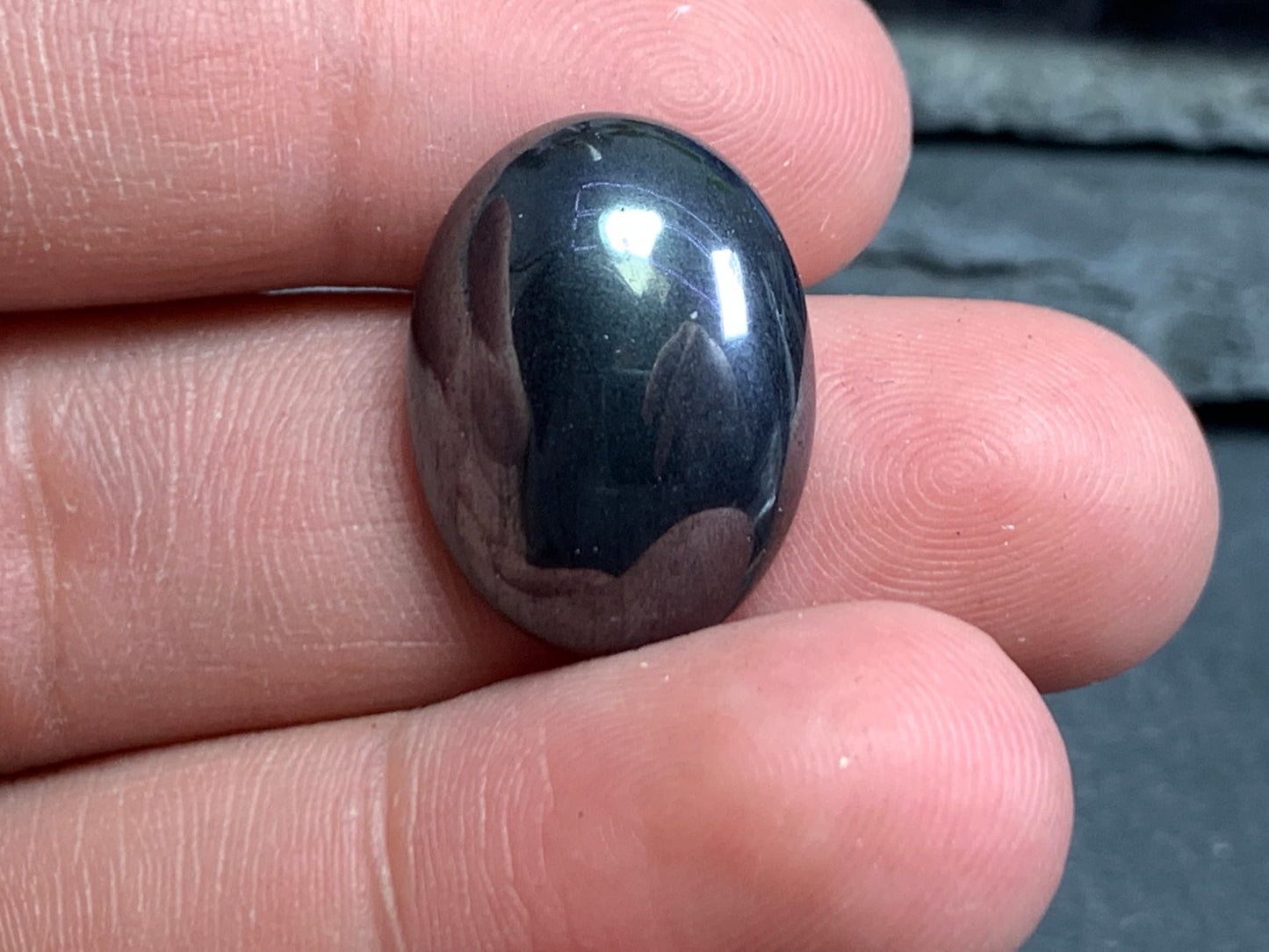 Hematite oval 15x20mm cabochon - Calibrated cabochons