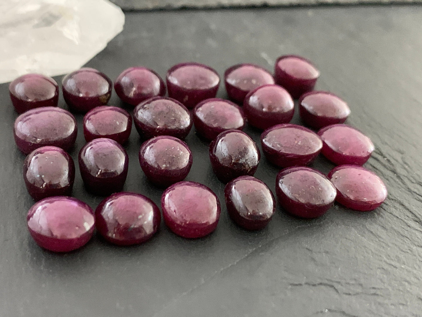 Ruby 10mm long cabochon