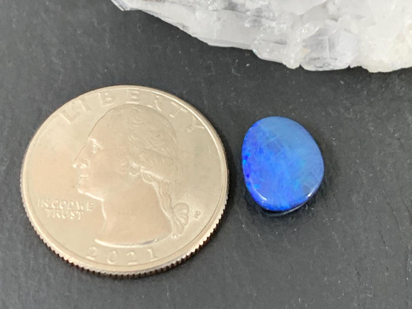 Australian Opal Doublet Cabochon 9x11.5x4mm Free Form Natural Gemstone