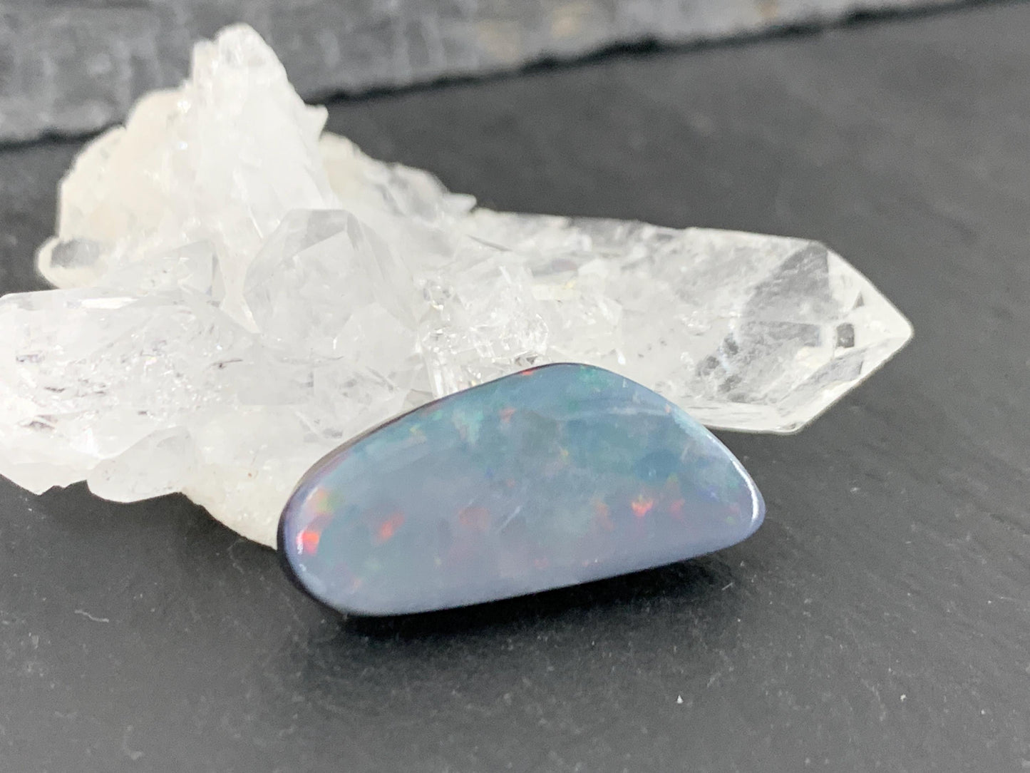 Australian Opal doublet 10x22x5mm cabochon