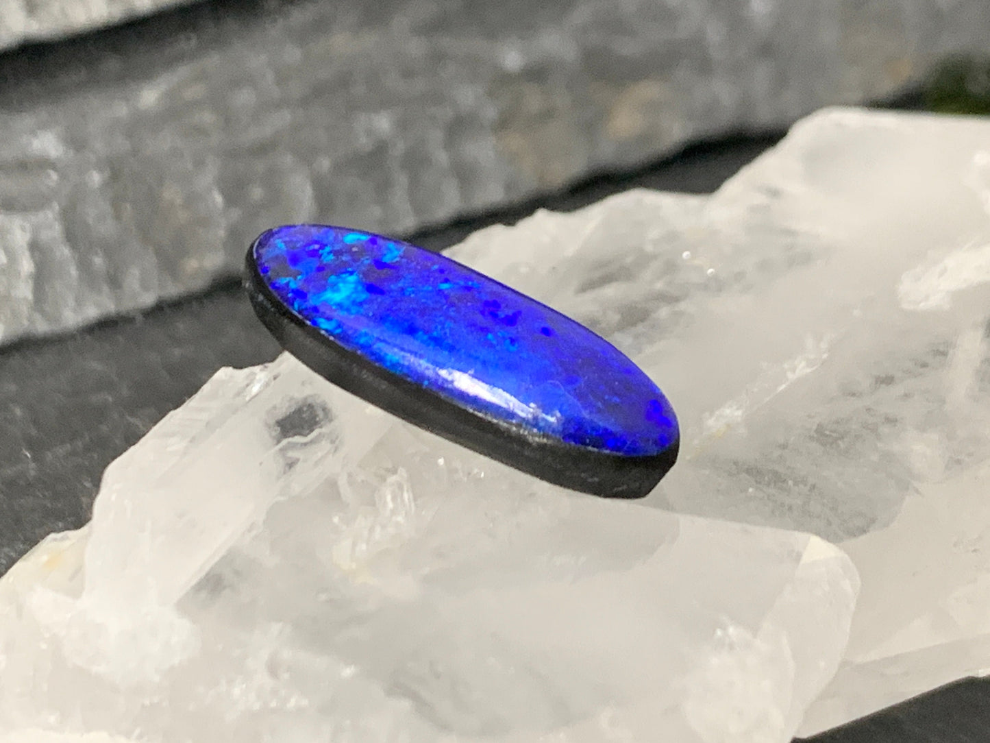 Australian Opal doublet 6x17x4mm cabochon