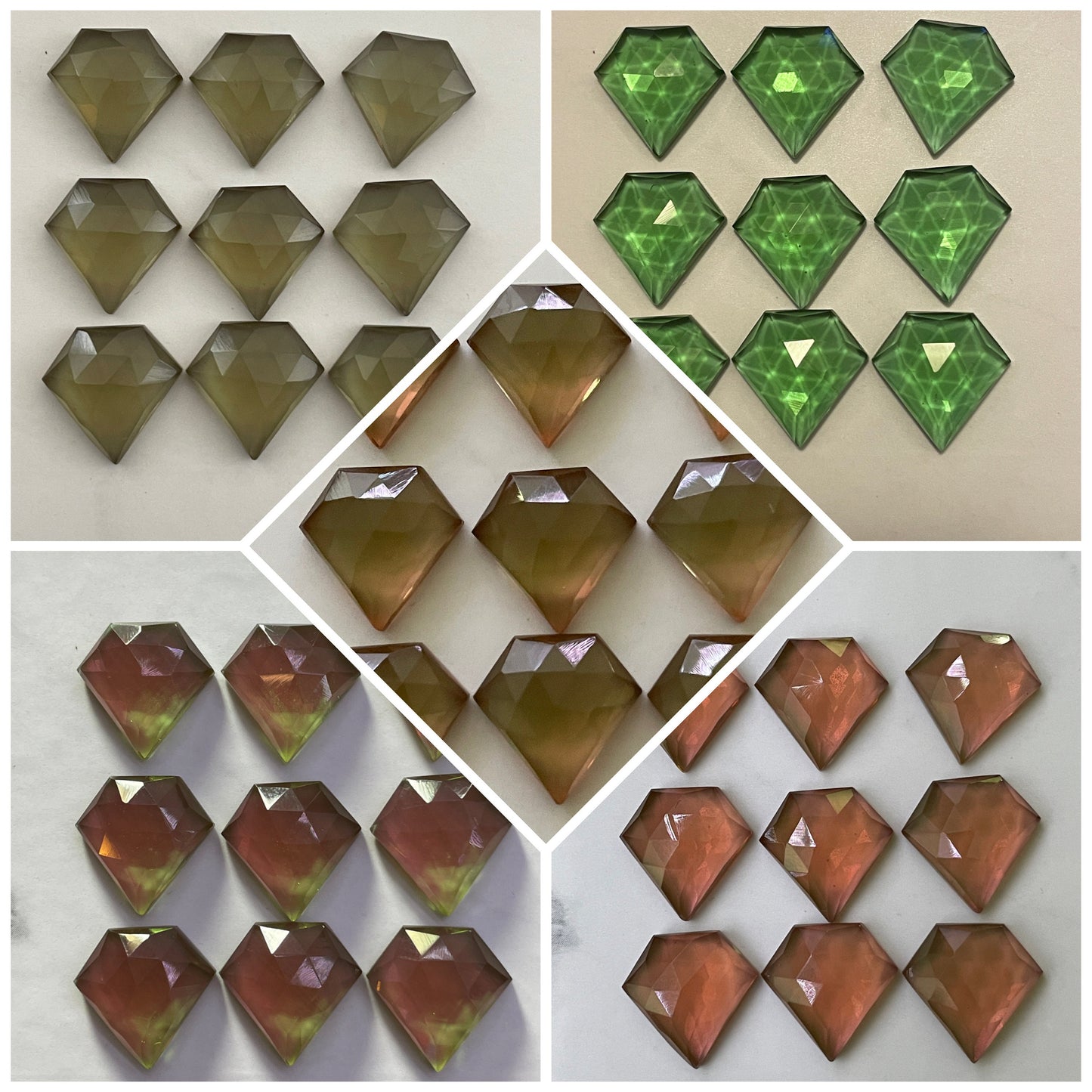Faceted color changing Alexandrite 12mm cabochon - Cabochons are calibrated