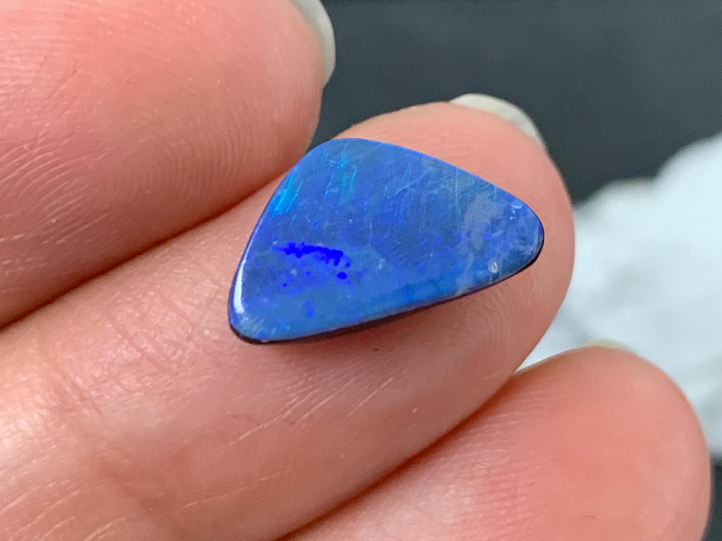 Australian Opal Doublet 8x12x4mm Cabochon - Natural Free Form Gemstone