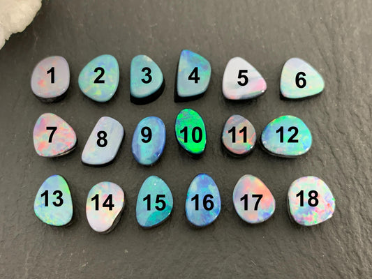 Australian Opal Doublet 6-8mm long cabochon - Select your cabochon