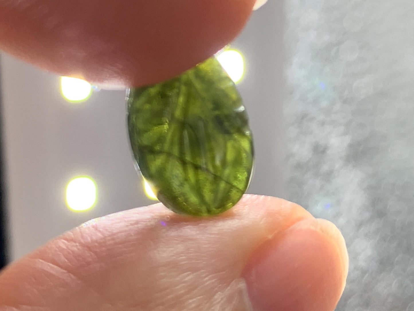 Carved Tourmaline 8x12x25mm cabochon