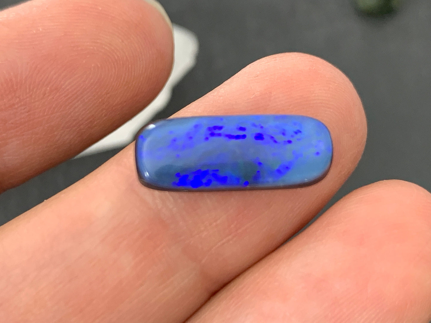 Australian Opal doublet 6x16x4mm cabochon