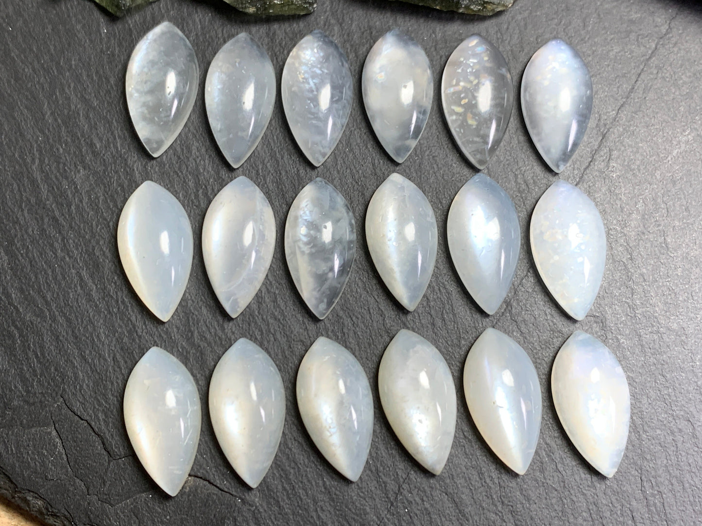 White MoonStone Miss Asia 10x20mm cabochon