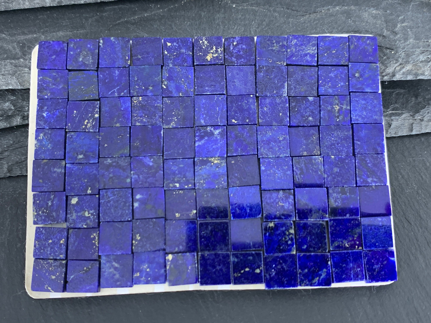 Flat Lapis Lazuli square 8x8mm cabochon - Calibrated cabochons