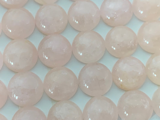 Morganite round 10mm cabochon - Calibrated cabochons