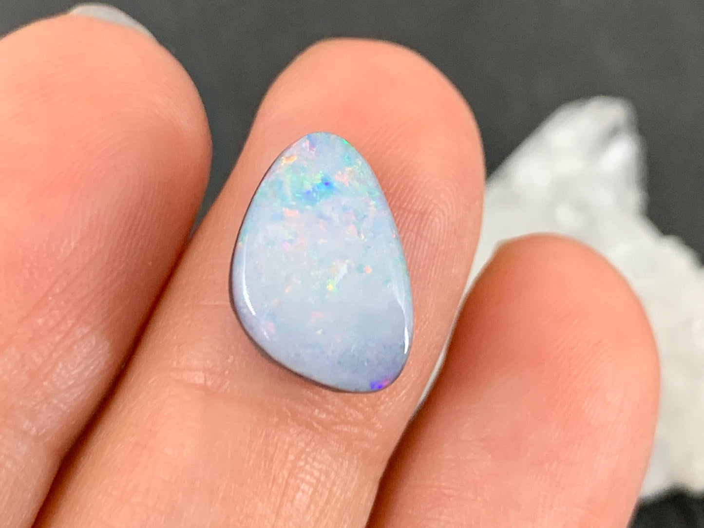 Australian Opal Doublet 9x13x4mm Free Form Cabochon - Natural Gemstone
