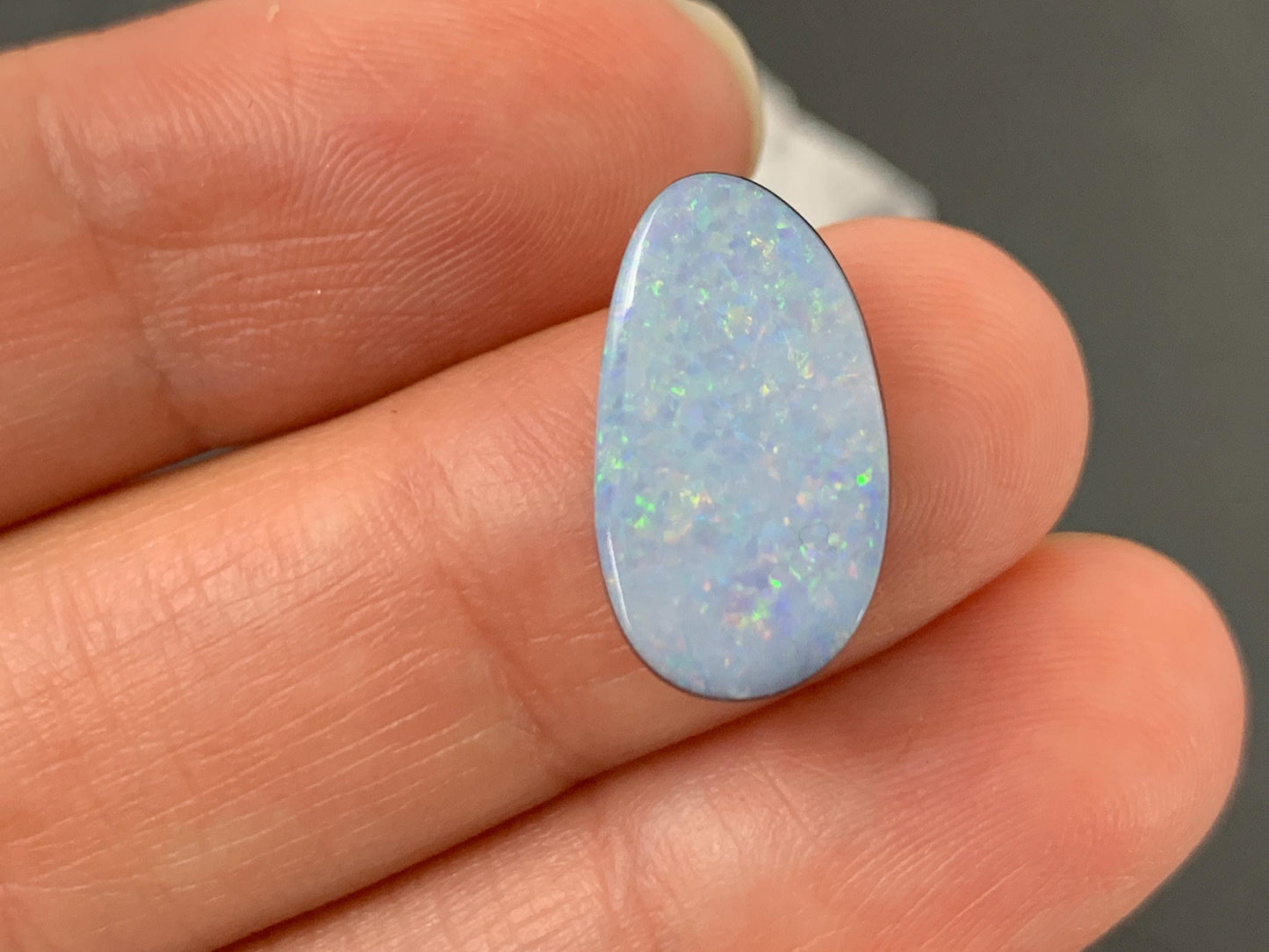 Australian Opal doublet 9x17x4mm cabochon