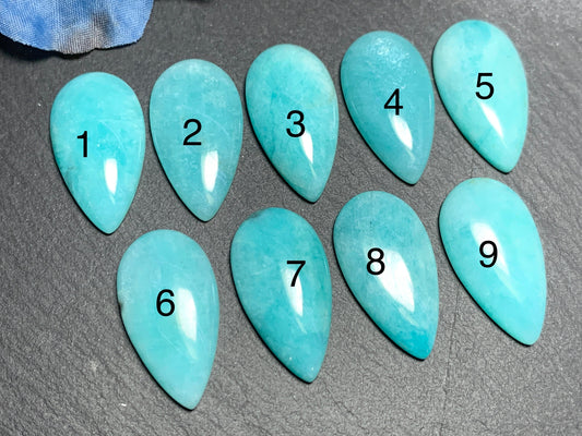 Amazonite pear 15x28mm cabochon - Calibrated cabochons